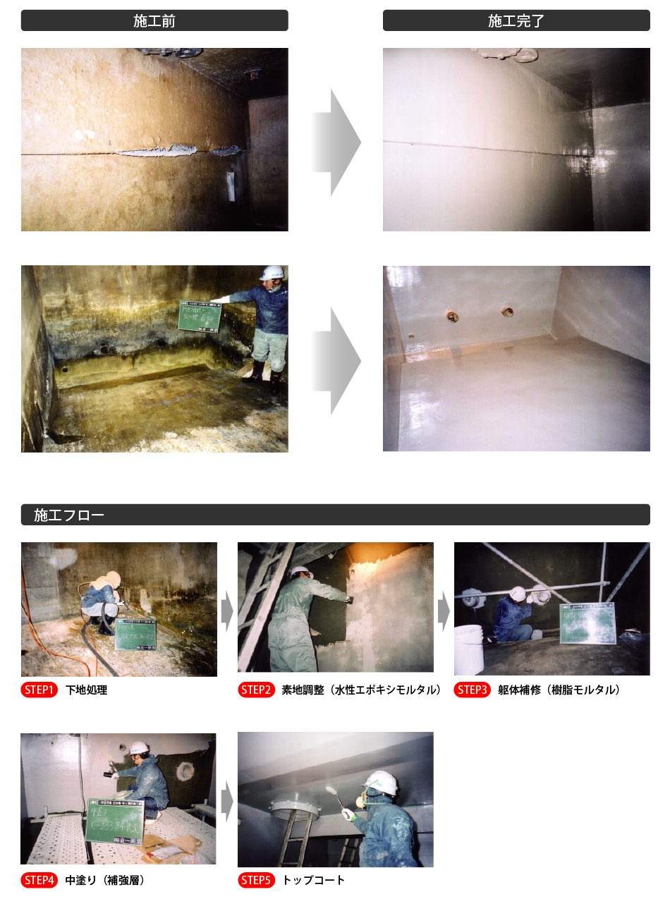 エポキシ樹脂防食工事 施工例2